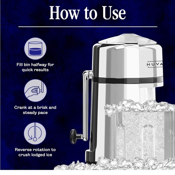 Nuvantee Manual Ice🧊Shaver - Stainless Steel Snow Cone Maker Non-Slip BPA Free - Picture 11 of 12